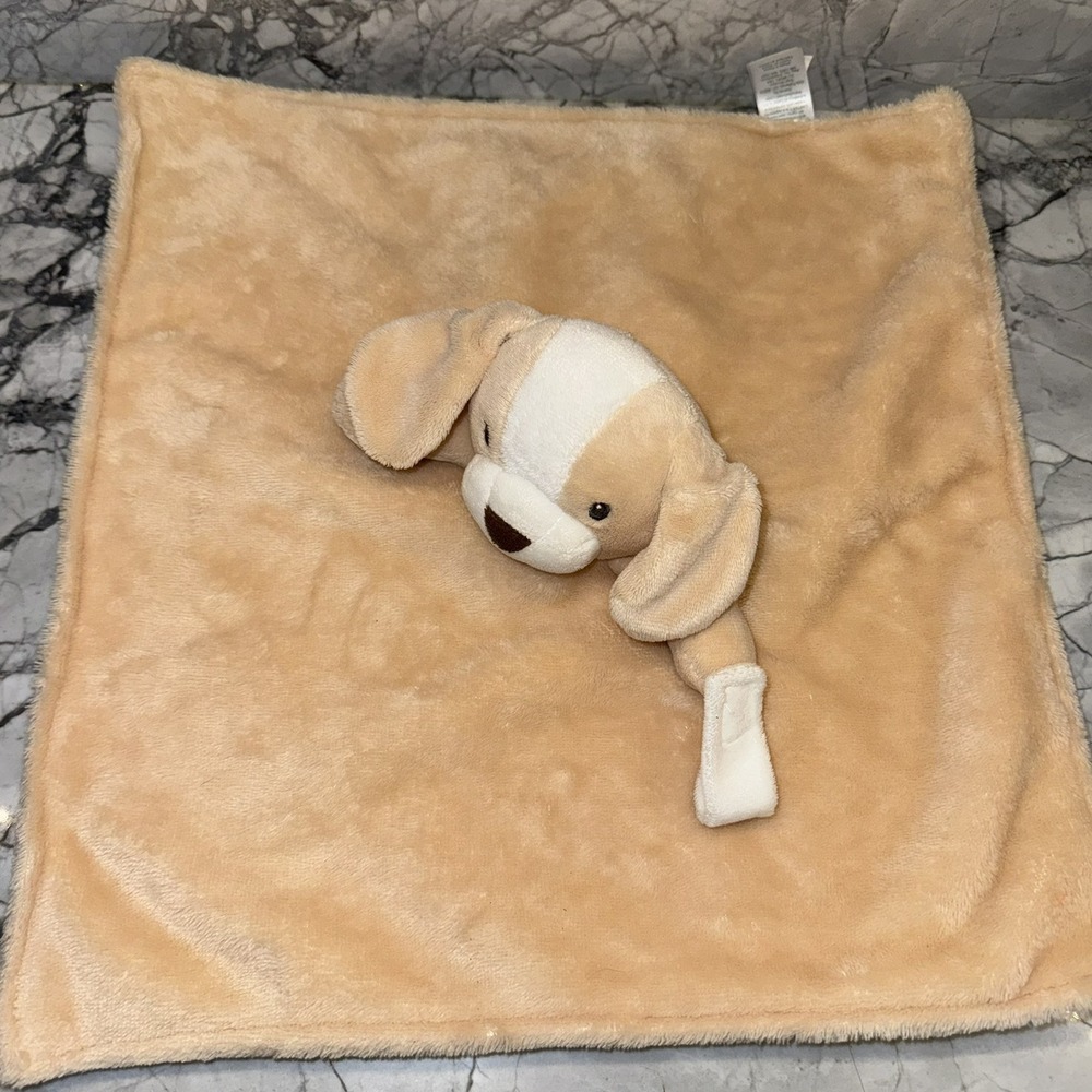 Carter's Lovey Puppy Dog Security Blanket Pacifier Holder 2018 Tan